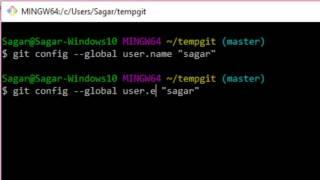 How to set up user name and email in Git