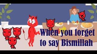 Dua when you forget to say Bismillah! | Kids Hadith | Bismillah | Best Islamic Cartoon