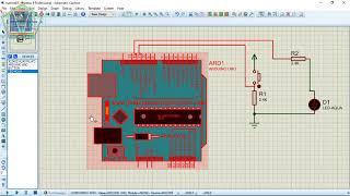 PROTEUS AND ARDUINO TUTORIAL 01 :USING PUSH BUTTON AS TOGGLE SWITCH