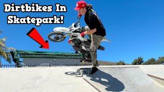 We Ride Pit Bikes In The Skatepark!