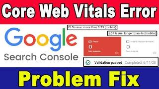 How To Fix Core Web Vitals Error In Google Search Console || CLS & LCP Issue Fixed