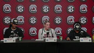 Dawn Staley, Chloe Kitts, etc after South Carolina wins SEC women's basketball tournament vs Texas