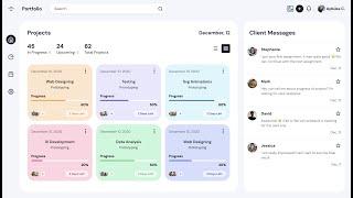 Project Management Dashboard UI | Mind-Blowing Codepen #101 #html #css #javascript #shorts #ui