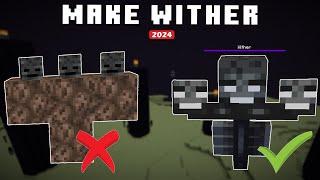 How to Make Wither in Minecraft - TUTORIAL (PE/Bedrock/Java)
