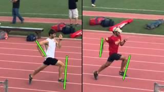 100 m Side by Side Comparison Using Coache's Eye