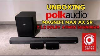 POLK MAGNIFI MAX AX SR 7.1.2 DOLBY ATMOS SOUND BAR l Unboxing & Setup #polkaudio #soundbar