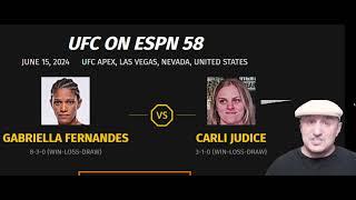 Gabriella Fernandes vs. Carli Judice Prediction and Bet UFC on ESPN 58 Perez vs. Taira