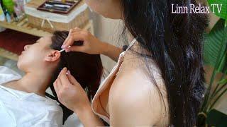 [ASMR] Ear massage gives me a special feeling - VIETNAM BARBER SHOP RELAX SPA