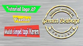 Tutorial | cara membuat logo warna emas | Pixellab simpel