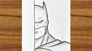 How to draw batman step by step || Easy drawing ideas for beginners || Easy drawing with pencil