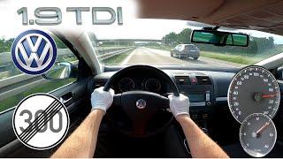 VW Golf 5 V Jetta 1.9 TDI TOP SPEED NO LIMIT AUTOBAHN GERMANY