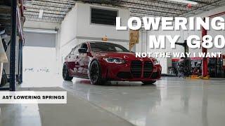 The Most COST Effective Way To Make Your BMW Look Aggressive | Lowered My G80 M3 On AST Springs