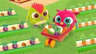 Peck Peck the Woodpecker & harvest | Cartoons for babies & learning videos for kids