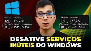 Desative esses SERVIÇOS INÚTEIS e Libere CPU e RAM no Windows 10/11 (PC Mais Rápido) Passo a Passo