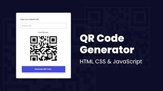How To Make QR Code Generator Website Using HTML CSS And JavaScript
