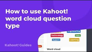 How to use Kahoot! word cloud question type