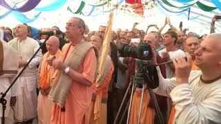 Niranjana Swami – First kirtan for Sri Sri Gaura-Nitai at Bhakti-sangama, Ukraine – 4-Sep-2017