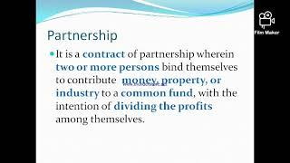 PARTNERSHIP -Definition and Characteristics