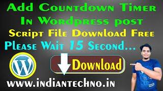 Free download timer countdown button video for wordpress like url shortner website 2022 (Hindi)