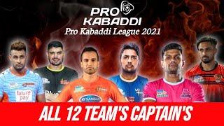 Pro Kabaddi 2021: All 12 Team Captians #prokabaddi #kabaddi | PKL 2021