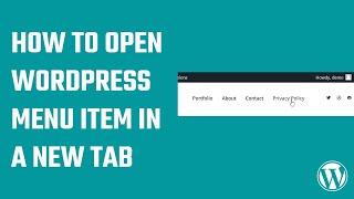 How to Open a WordPress Menu Item in a New Tab?