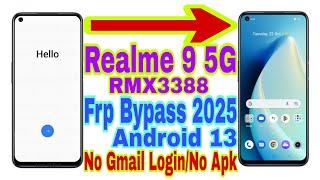 Realme 9 5G (RMX3388) Android 13 Frp Bypass | New Trick 2025 | No Pc/Reset Frp Lock 100% Working