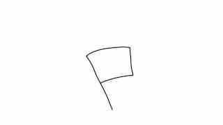 2D Hand Drawn Animation Flag Waving