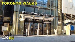 Toronto's New Union Station Bus Terminal Walk on December 6, 2020