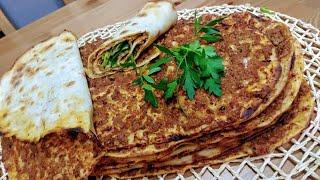 Evde Lahmacun Nasıl Yapılır BAŞTAN SONA TAM TARİF/Fırında Lahmacun Yapımı/Lahmacun Racipe/ Lahmacun