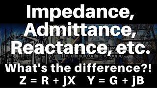 Explained! Impedance,  Admittance, Reactance, Inductance, Capacitance, Conductance, and Susceptance