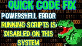 Powershell Error - Running scripts is disabled on this system #microsoft #developer #powershell