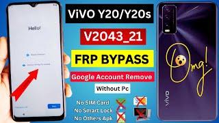 Vivo Y20 / Y20s FRP Bypass Android 11/12 (Vivo V2043_21) Google Account Remove || frp Unlock