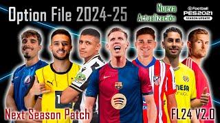 🟥 Nueva Actualización 2025 / Option File 2025 + Actualización 2.0 / TUTORIAL FL24 PES 21 ⬛