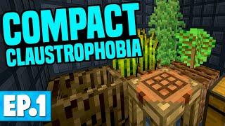 Minecraft Compact Claustrophobia | A NEW KIND OF "SKYBLOCK"! #1 [Modded Questing Skyblock]