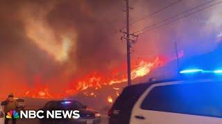 New wildfire in Southern California is rapidly growing forcing more evacuations