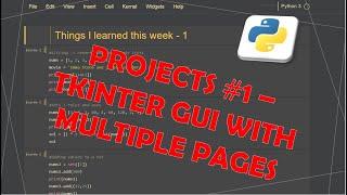 Tkinter GUI for multiple pages - Projects #1 - part 2