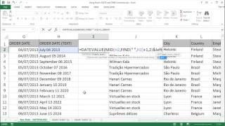 Microsoft Excel 2016 - Using the DATEVALUE() function