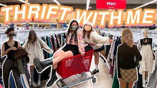 thrift with me for WINTER 2021 TRENDS. *i was SHOCKED* + plus size try on haul
