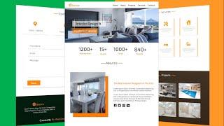 Complete Responsive Architecture & Interior Design Website Tutorial With HTML / CSS / JS / BOOTSTRAP