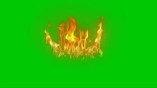 Green screen burning flame effect