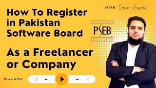 How to register with Pakistan software board PSEB as a freelancer or Software Company