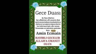 gece Duası Hayırlı Geceler Allah'a emanet olun #geceduası