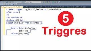 How to Create Triggers in SQL Server After insert. DML Trigger. PART 5. Swift Learn