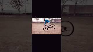 cycle stunt stoppie By Varun Jaiswal stunt #varunjais #stunt #cyclestunt #MTBbicycle #MTB #shorts ️