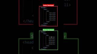 Junior Vs Senior Developer #programming #html #javascript #webdevelopment #html5 #webdesign  #css3