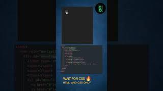 how to make a navigation toggle button from html and CSS only #css #coding #youtuber #challenge #