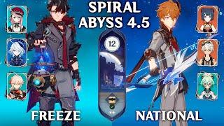 C1 Wriothesley Freeze & C1 Childe National. Spiral Abyss 4.5. Genshin Impact 4.5
