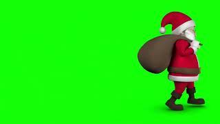  Santa Walking Animation | Green Screen Video | Free Download 