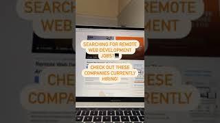Remote Web Developer Jobs & The Companies That Are Hiring For Them | Virtual Vocations