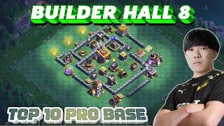 NEW TOP 10 BUILDER HALL 8 BASE  || BH8 BASE WITH LINK || BH8 BASE LAYOUT || BH8 ANTI PEKKA OR WITCH